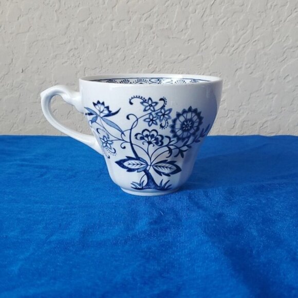 VTG J & G Meakin Classic Blue Nordic Onion Blue and White Tea Cup - Picture 1 of 8